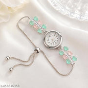 Krishna Creation Design a stylish  silver plated Quartz Bracelet type Watch for Girls & Women's.