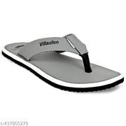 Villaallen Stylish men slippers and flip flop color grey