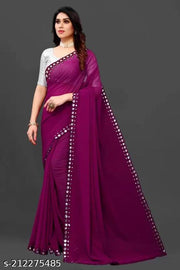 NEW FENCY GEORGETTE CUT WORK SAREE