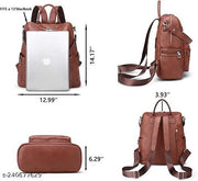 Backpack Purse for Women Convertible Travel Vintage PU Leather Shoulder Bag