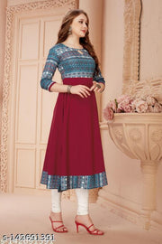 Polyster/Crepe fabric-Jivika Petite Kurtis