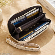 SYGA Women's Multi-Function Long Wallet & Spring Shell Bag Set – Stylish Wallet, Coin Purse(White)