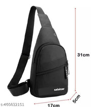 Unisex Adult Sling Bag Crossbody Shoulder Messenger Waterproof Short Trip Chest Bag (Black)  Fashion