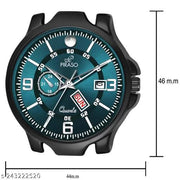 ANALOG DAY AND DATE WORKING BLUE DIAL&BLACK STRAP WATCH FOR MEN