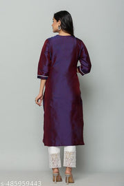 PURPLE KURTA  EMBROIDERY