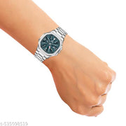 Day & Date Function Watch With Stainless Steel Chain Analog Watch - For Men