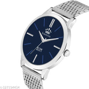 LIMESTONE  Mesh Design Chain Minimalist Slim Meta Quartz Analog Watch - For Men
