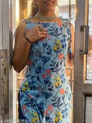Floral georgette tie-up Kurti for Women , westurn kurti , daily wear office wear kurti