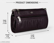 Flikker: Stylish Women’s PU Leather Hand Purse - Compact Mini Coin Clutch Wallet for Daily Use, Dual Zip Combo Clutch Bag Under 300 (Brown, Pack of: 1)