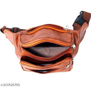 Leather Waist Bag for Men and Women | Fanny Pack Travel Handy Hiking Zip Pouch Money Belt with Adjustable Strap for Men and Women