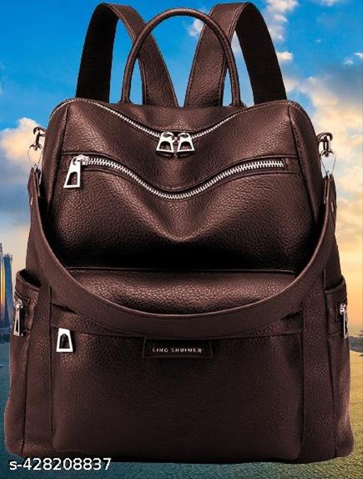 MomsyStore 20 L Leatherette Backpack Purses for Women and Girls to Carry Daily Stuff