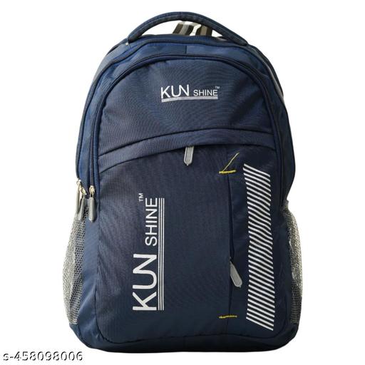 KUN SHINE Unisex Backpack with Bottle Holder & Laptop Sleeve | Ideal for Students, Daily Use, and Travel lightweight backpack
