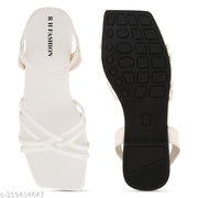 Women's Fancy Wedding Embroidery Kolhapuri Stylish Casual Flat Sandals, Ethnic Chappals for Party & Occasions