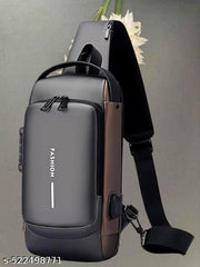 WomenBuzz Multifunction  Unisex Sling Bag , USB Charging Sport Sling Shoulder Bags,Crossbody Bag For Walking, Gym, Sport, Hiking, Cycling, Travel