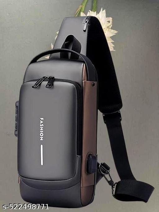 WomenBuzz Multifunction  Unisex Sling Bag , USB Charging Sport Sling Shoulder Bags,Crossbody Bag For Walking, Gym, Sport, Hiking, Cycling, Travel