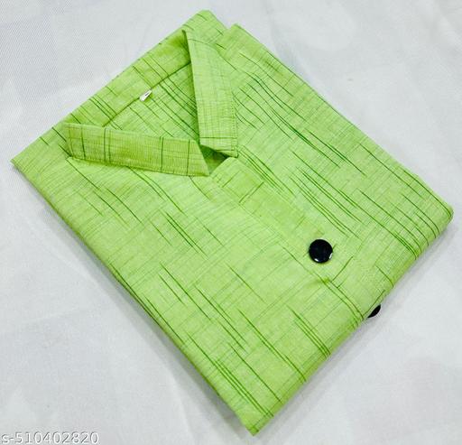 Khadi Cotton Green Kurti For Women