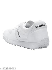 Stylish White Synthetic Solid Walking Shoes For Men
