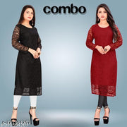 Combo Net Kurtis For Woman Girl  Under 299