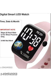 Latest Design Baby Pink Colour Digital LED Watch With Date and Time for Kid's boy's and girl's (Age 6 to 11 years) Most Selling Watch for Kid's