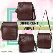 Vintage Leather Messenger Bag for Men – Stylish Crossbody Shoulder Bag with Adjustable Strap, Spacious Compartments & Secure Design