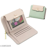 Women's PU Leather Bifold Wallet - Zipper Coin & Card Holder, Cash Clutch Purse - Fashionable Gift for Girls