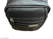 Black Pure Luxury Gloss Leather Small Sling Bag for Men | Chest Slinger bag | Crossbody Bag| Side Bag Men | Mini Leather Slings | Corporate Gift Item | Passport Sling.