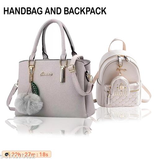 Handbag,backpack,women bag, backpack of women, girls backpack combo, Combo handbag,handbag combo, women handbags stylish, ladies purse