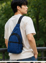 Premium Blue Crossbody Sling Bag for Men & Women