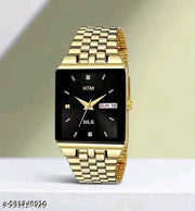 foreigner Analog Watch For Men| Golden Color Watch| Perfect Gift Option | With Stainless Steel Strap | Round Dial | Elegant Look| High-Quality & Water Resistant