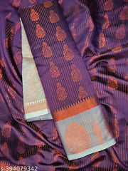 Softy silk saree copper zari