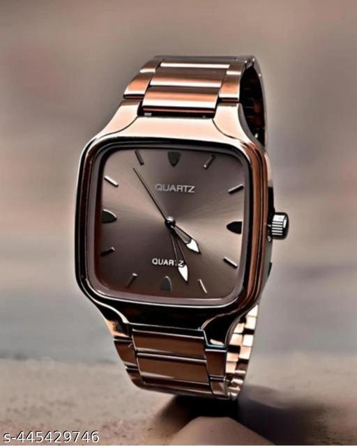 SHMOFY LUXRY PREMIUM LOOKING LUXURY SILVER DIAL STAINLESS STEEL CHAIN QUARTZ WATCH FOR MEN Analog Watch For Men