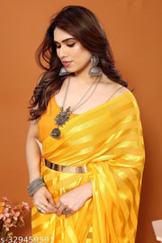 Festive Wear Satin Saree without Blouse Piece