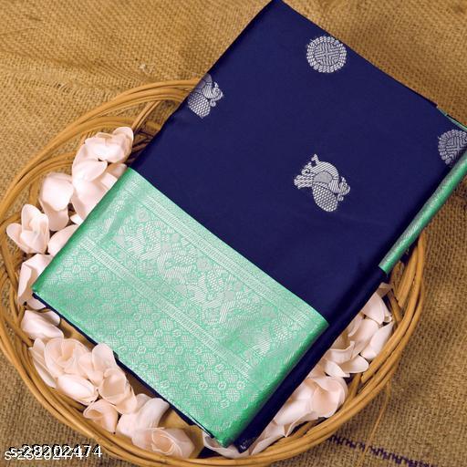 Kanjeevaram Banarasi Silk Multicolor Jacquard Saree With Blouse