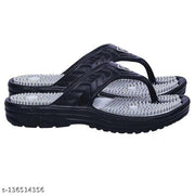 TieFit Men's Accupressure Non-Slip Slippers & TieFit Men's Thong Slipper Combo Pair Of 2