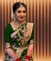 NEW Soft Bnarasi Silk  Saree with Unique Blouse Piece