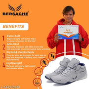 Men's Bersache Lightweight Casual Shoes with High-Quality Soles | Comfortable Shoes for Sneakers, Walking,  Training, and Daily Wear (Grey)