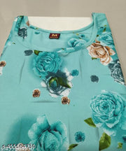 Women Ethnic Wear Women Crepe Fabric Printed Straight Kurti, Size -S, M, L, XL, XXL, 2XL, XXXL, 3XL, 4XL, 5XL ( New Arrival New Design Fashionable Kurti )