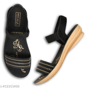 Hiyaga Red Sandals for Women andGirls Pack of 2