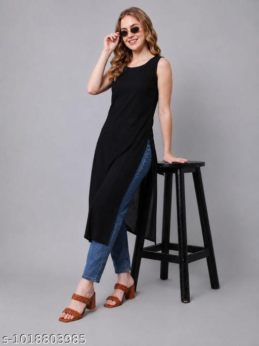 Straight Sleeveless Kurti for women