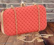 FANCY TRENDY WOMEN BOX CLUTCH WITH CHAIN SLING PARTY WEAR BRIDAL CLUTCH PURSE Fashionable Beautiful Handmade Embroidery Bridal Party Wedding