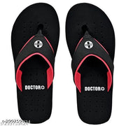 Barquos Women Doctor Slippers Orthopedic Flip Flops Women Doctor Chappal Eva Dailywear Doctor Sole Footwear Soft Light Weight Diabetic Relaxed Ortho Black