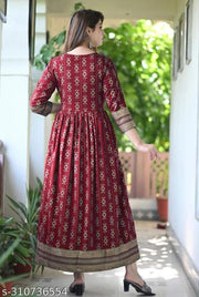 rayon printed gown