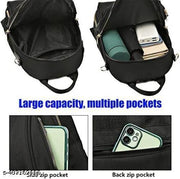 Women's Classic Black Backpack - Mini Backpack Purse for College, Office, and Travel | Cute Small Shoulder Bag for Girls and Women | Women's Classic Black Backpack | Cute Small Backpack for Girls | College Office Backpack