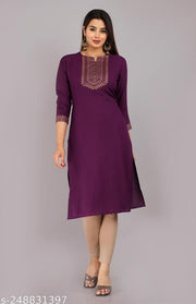 Kurtis & Kurtas - Kurtis for Girls Women  ( Color Wine )
