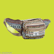 ANESHA Handmade Hemp Festival Waist pack Boho Hippie Waist Bag Hip Bum Running Belt Fanny Pack (Multicolour) Pack of 1