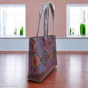 JUGNU:-Handbags for women tote bag handcrafted jute printed fabric  handmade eco-friendly light weight travelling ethnic casual party office shoulder for collage girl universal use