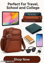Stylish Professional Casual Synthetic Leather Unisex Bag/Shoulder Bag for Men/Travel Bag/Cross Body Bag/Office Business Bag/Messenger Bag/Stylish Sling Bag for Men & Women