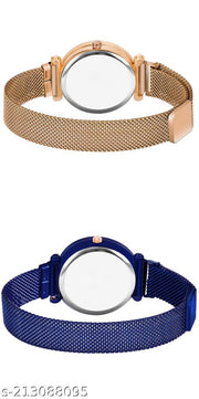 Queen Dial Magnetic Belt Combo Women's and Girl's Watches Pack of 2