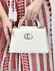 Designer Handbag with gold accents and detachable strap