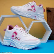 Stylish Pink Casual Sneakers For Women